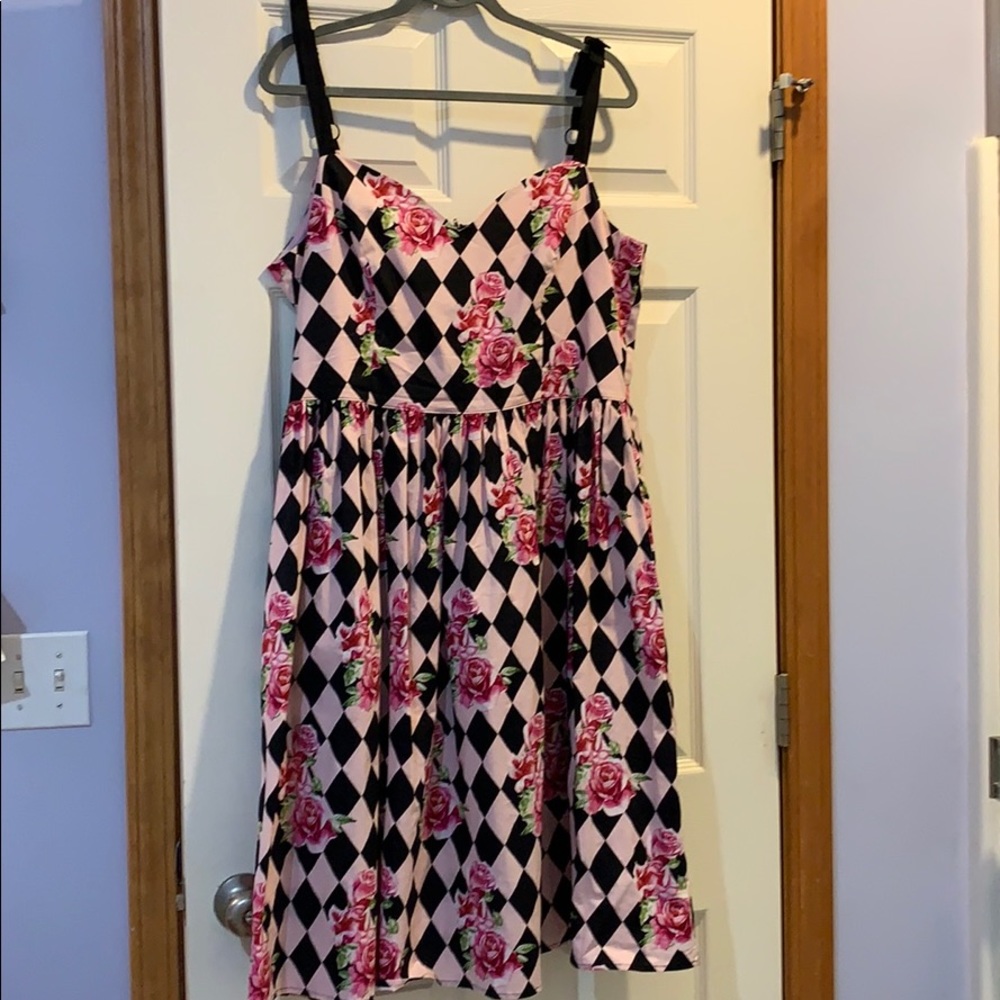Hellbunny Harlequin Rose Dress